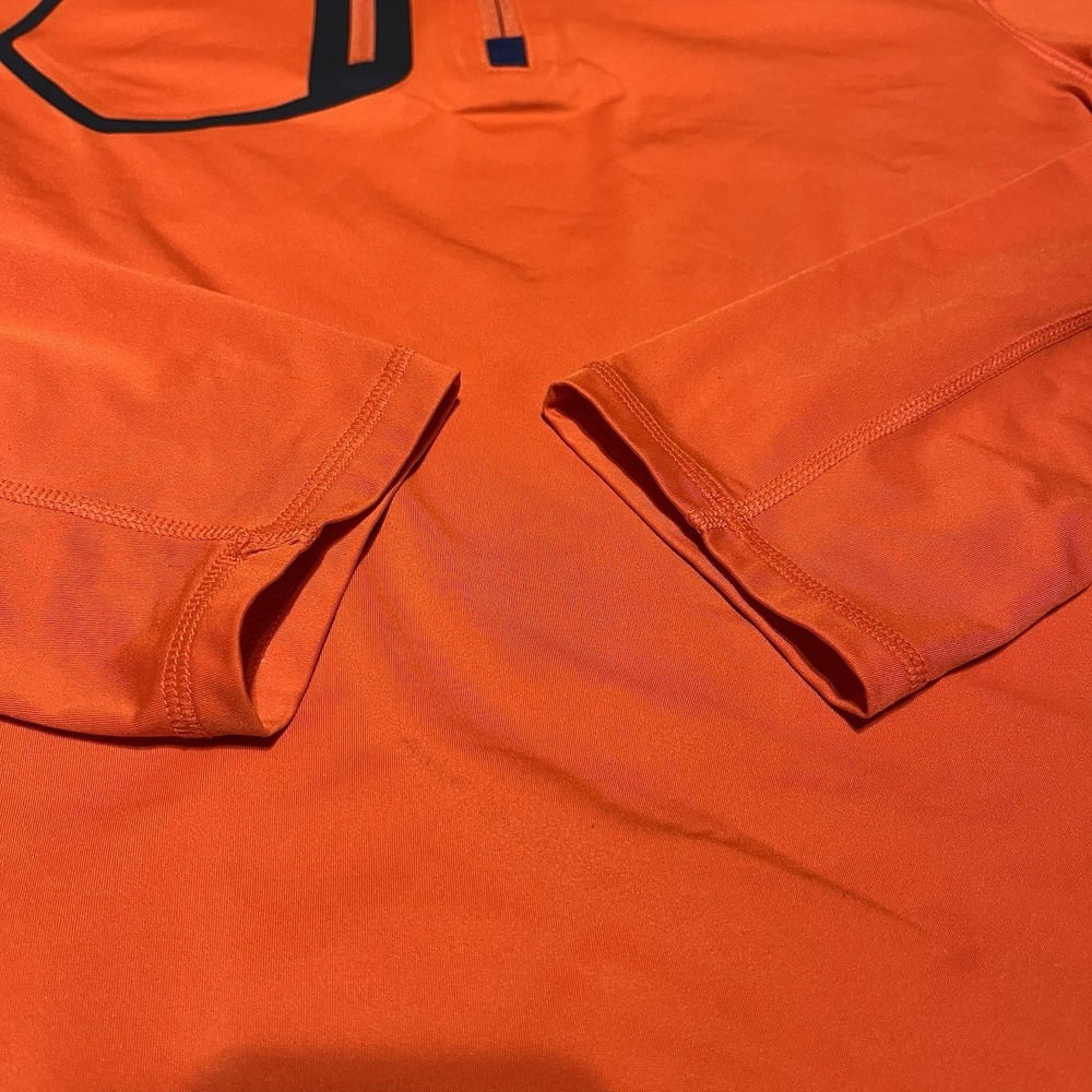 RLX Ralph Lauren Quarter Zip Pullover Mens Medium Orange  Long Sleeve Golf - Picture 3 of 9